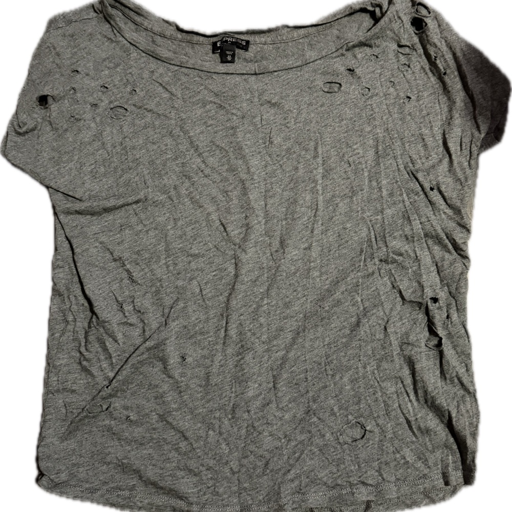 Express Gray Short Sleeve Tee